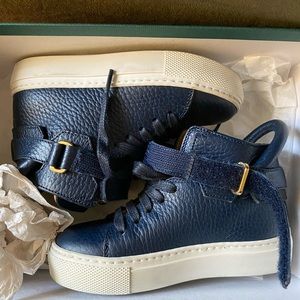Kids Buscemi Leather Hi Top sneakers